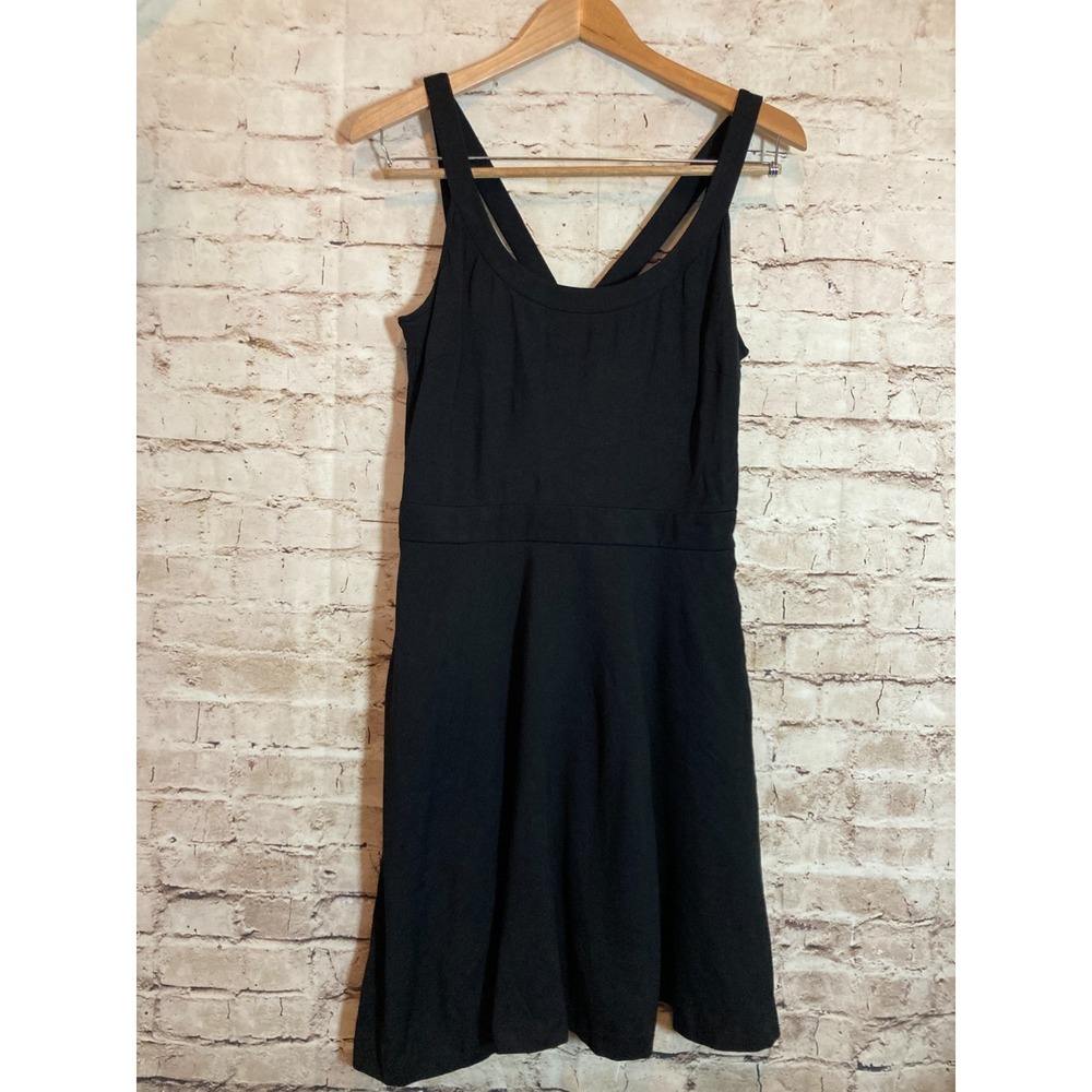 Banana Republic Tank Dress Womens 8 Strappy Back Athletic Pockets Stretch LBD